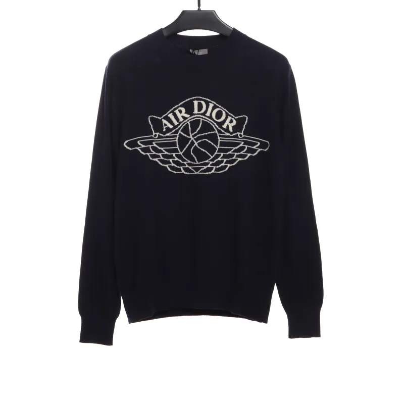 Jordan Dior joint logo jacquard sweater 2