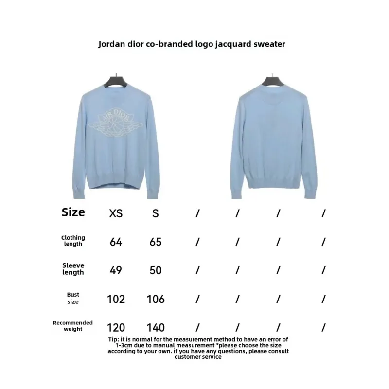Jordan Dior joint logo jacquard sweater 3