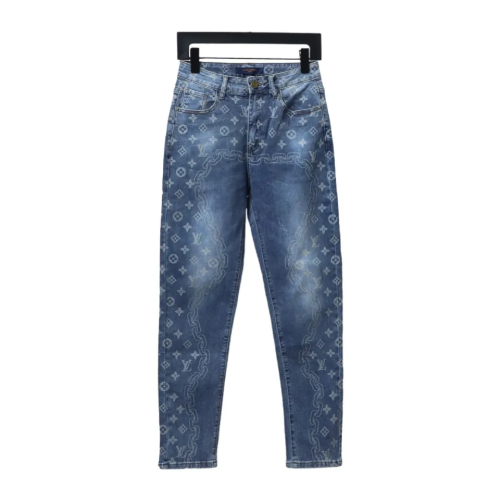 Louis vuitton 2023ss printed old flower Jeans