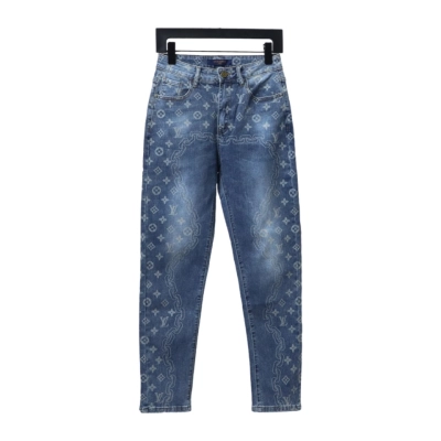Louis vuitton 2023ss printed old flower Jeans 01