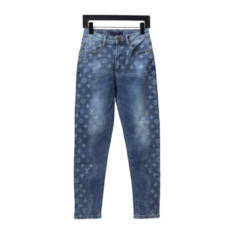 Louis vuitton 2023ss printed old flower Jeans