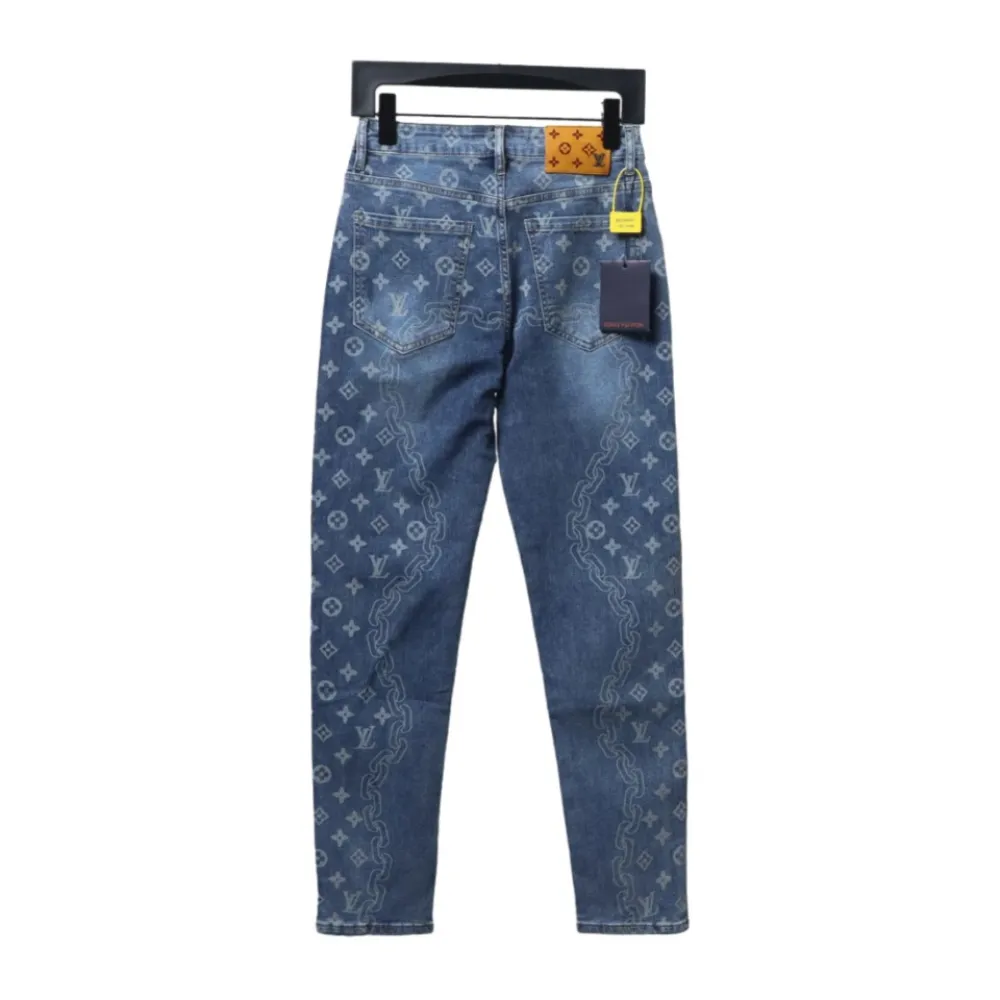Louis vuitton 2023ss printed old flower Jeans