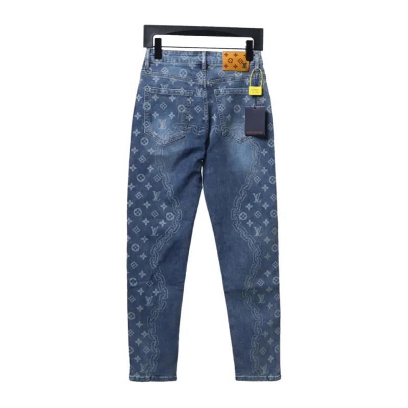 Louis vuitton 2023ss printed old flower Jeans