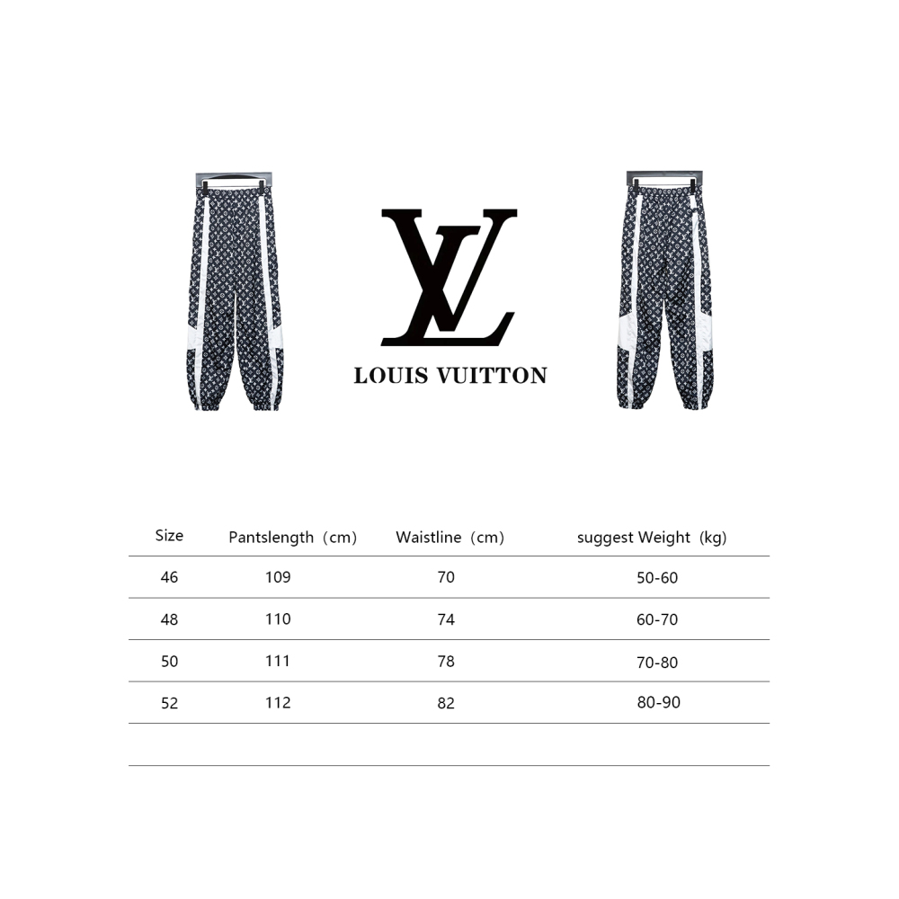 Louis Vuitton 24Fw color-block monogram sports Pants