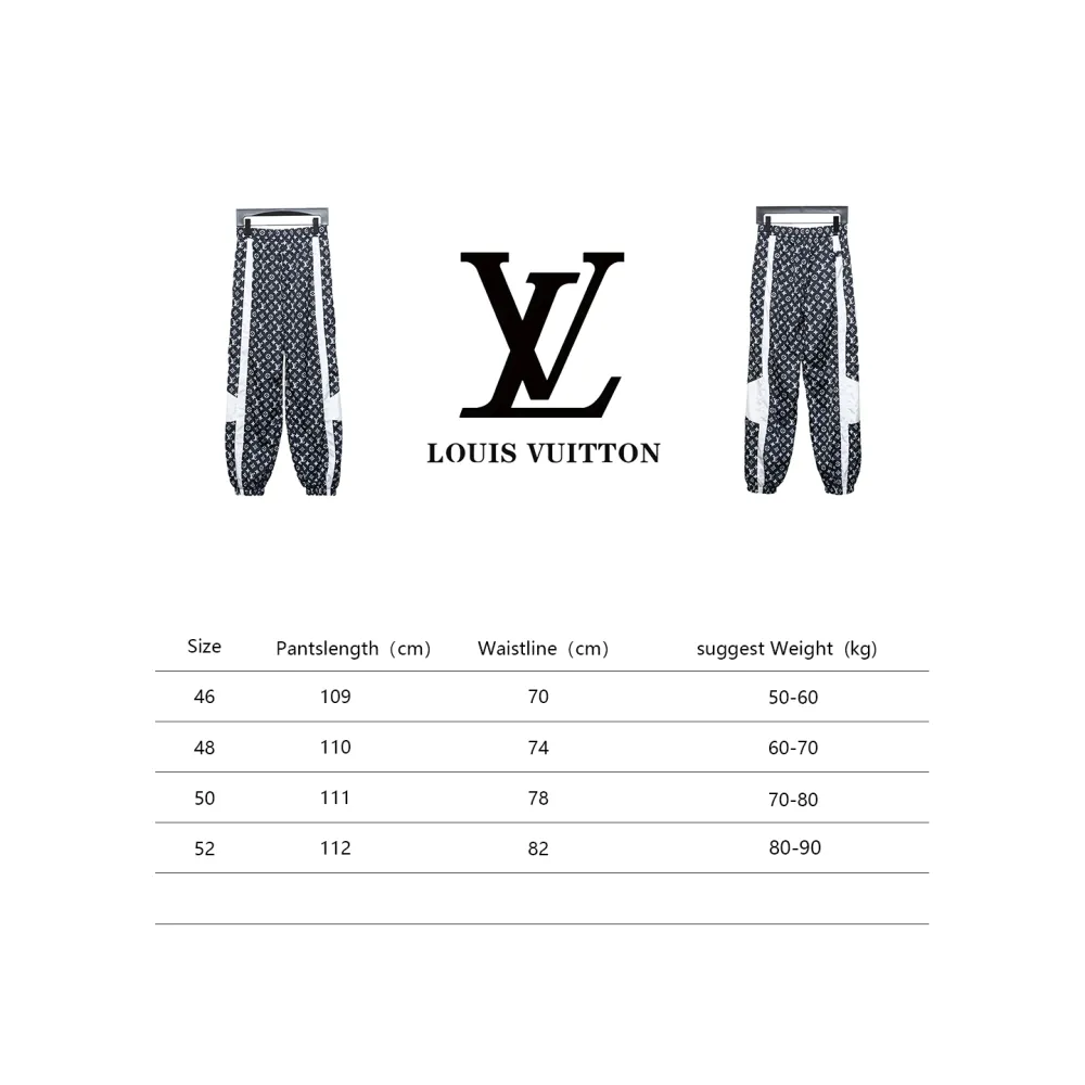  Louis Vuitton 24Fw color-block monogram sports Pants