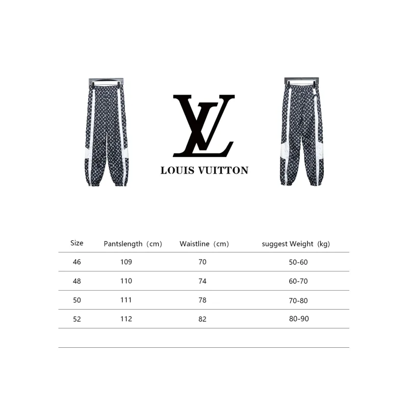  Louis Vuitton 24Fw color-block monogram sports Pants