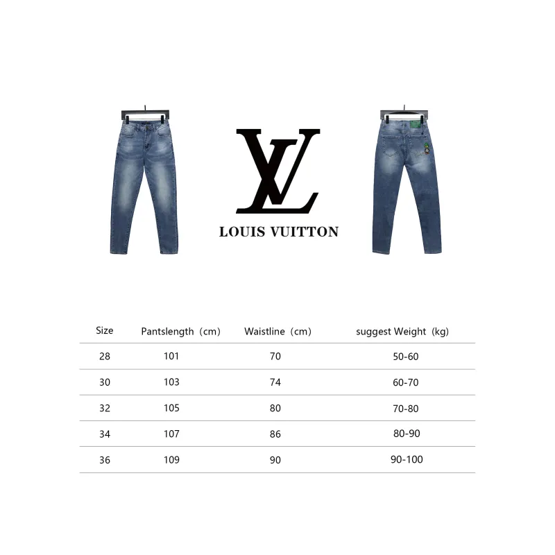  Louis Vuitton 24SS duck patch embroidered Jeans
