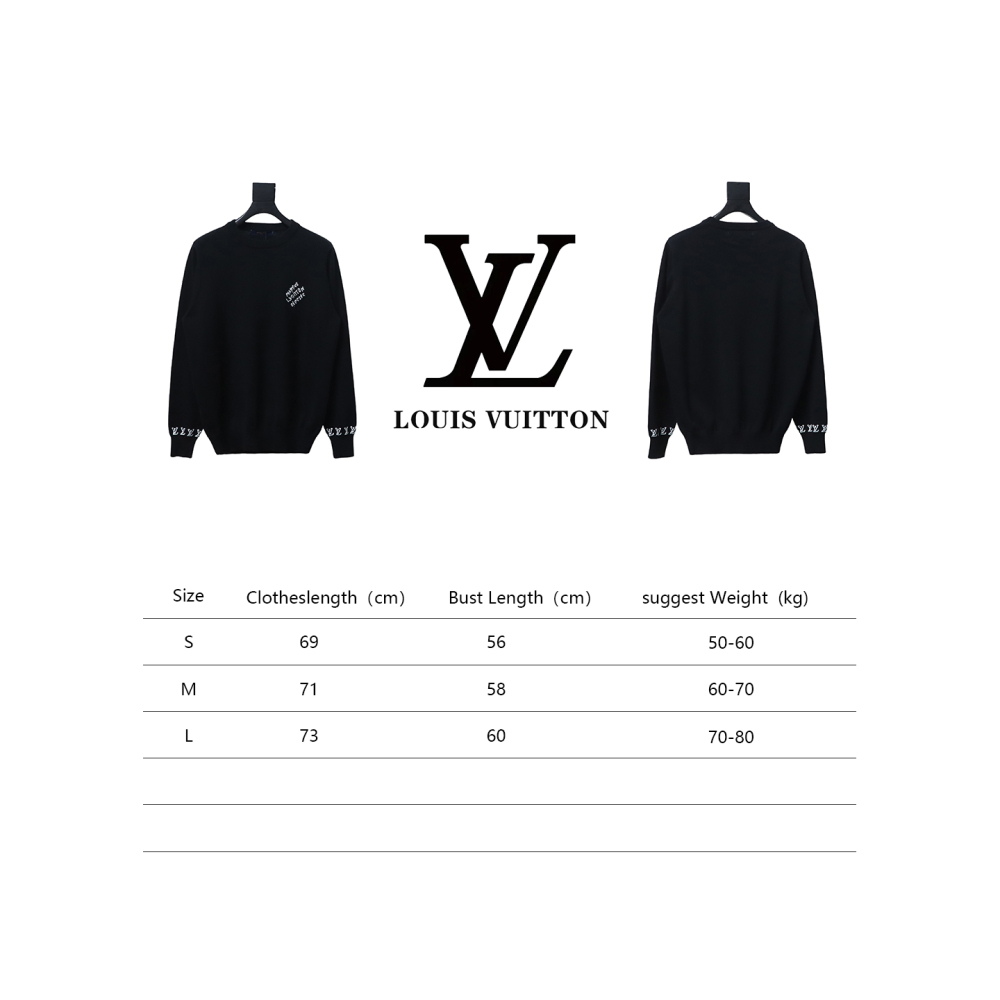 Louis Vuitton 24SS letter long sleeve round neck sweater