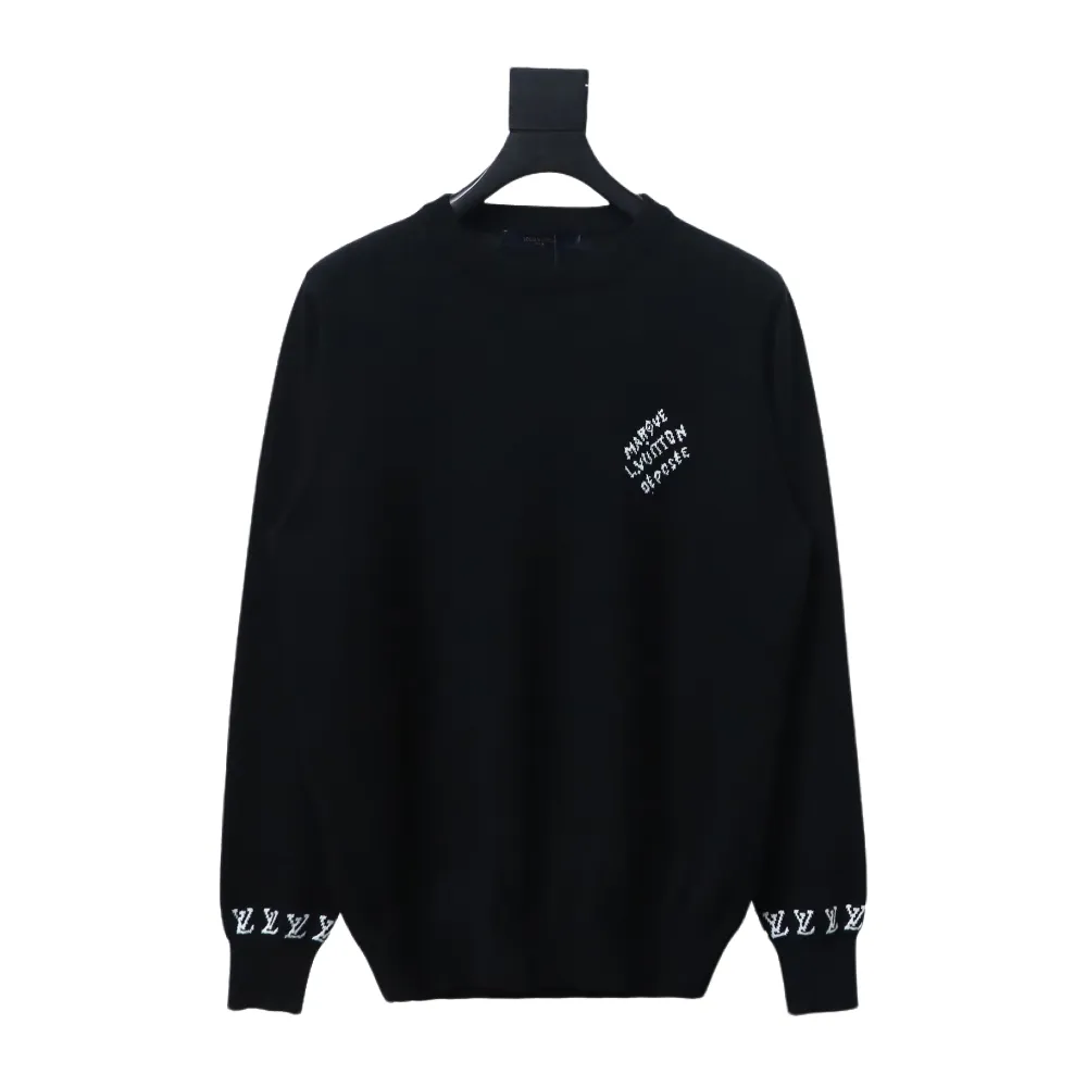  Louis Vuitton 24SS letter long sleeve round neck sweater