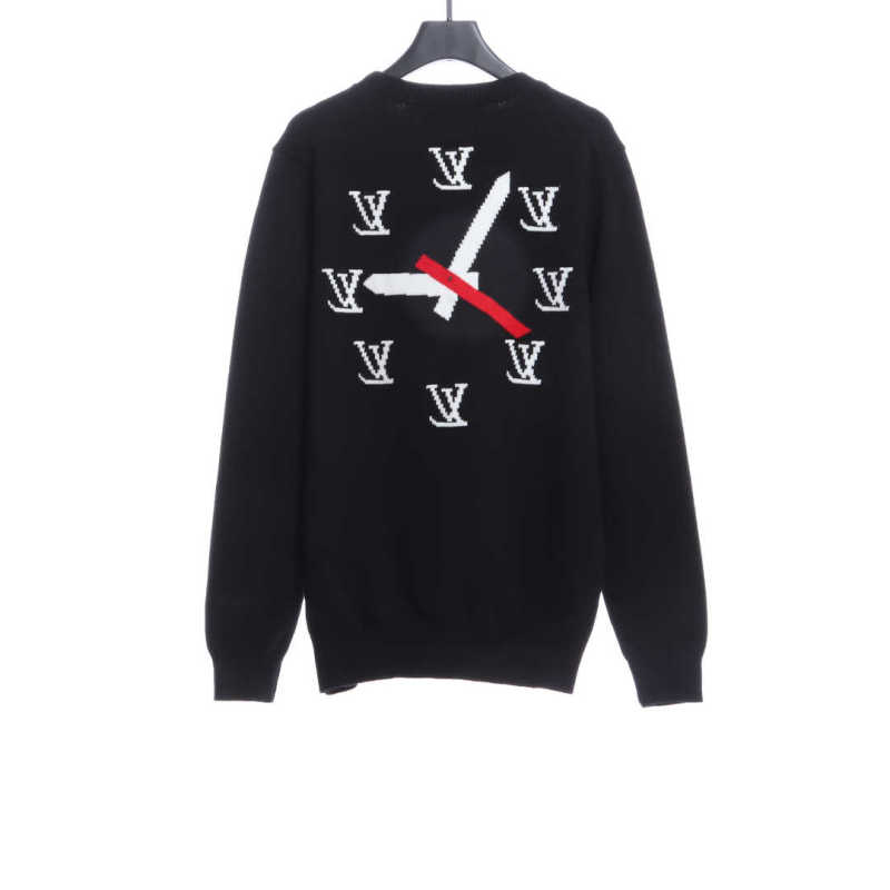 Louis Vuitton clock pattern intarsia sweater 1