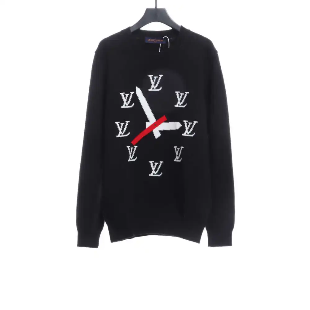  Louis Vuitton clock pattern intarsia sweater 1