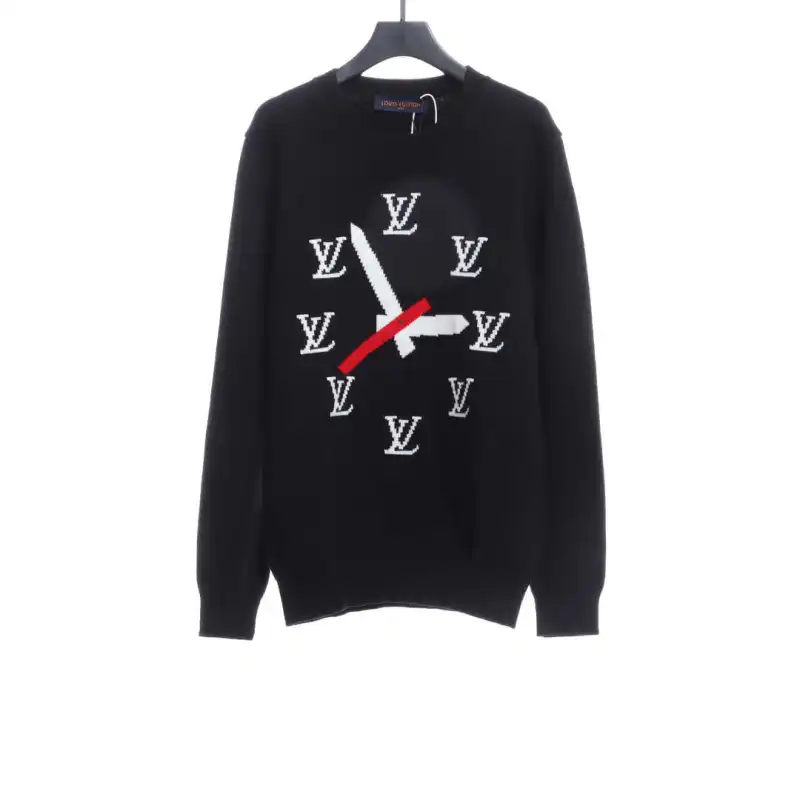  Louis Vuitton clock pattern intarsia sweater 1