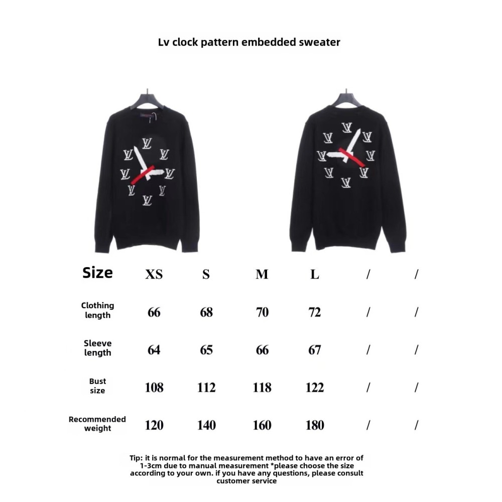 Louis Vuitton clock pattern intarsia sweater 1