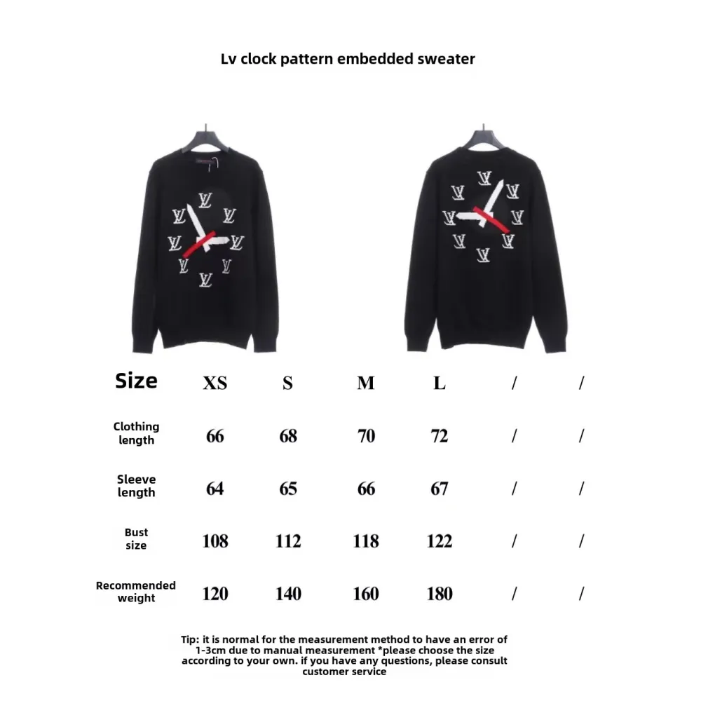  Louis Vuitton clock pattern intarsia sweater 1