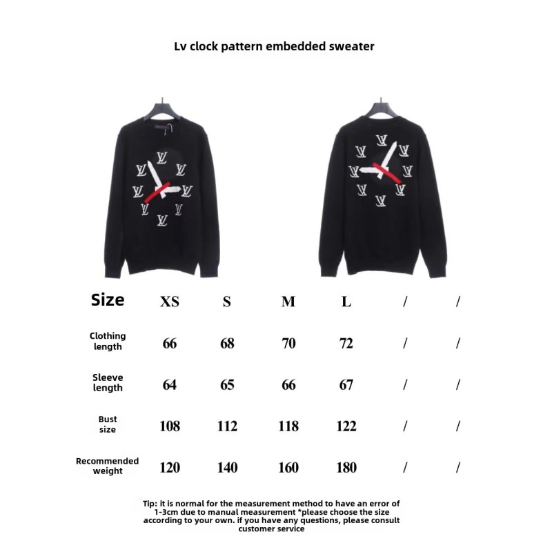 Louis Vuitton clock pattern intarsia sweater 1
