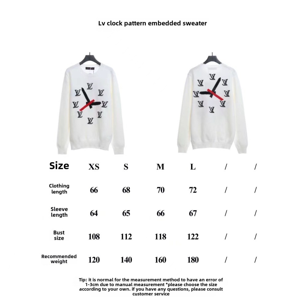Louis Vuitton clock pattern intarsia sweater 2