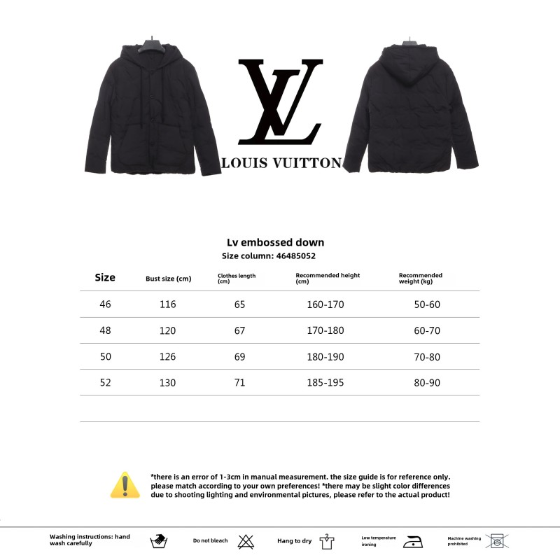  Louis Vuitton embossed down jacket