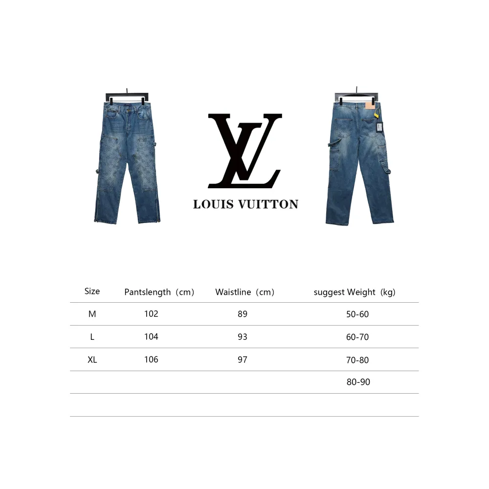 Louis Vuitton embossed Jeans