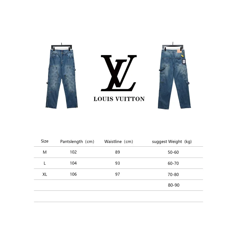 Louis Vuitton embossed Jeans