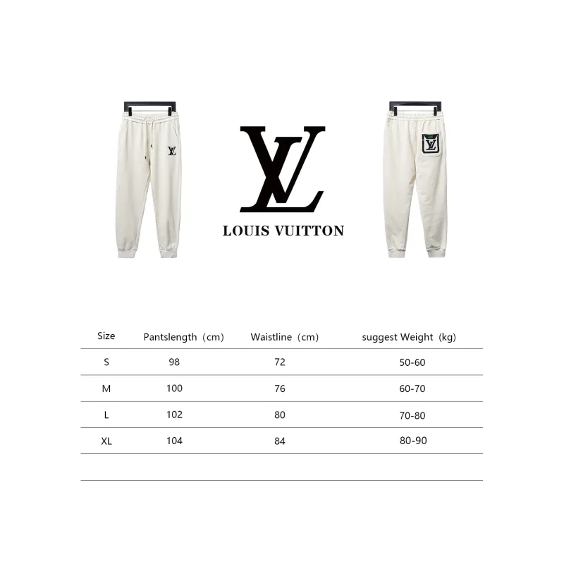  Louis Vuitton embroidered letter back pocket logo Pants 2