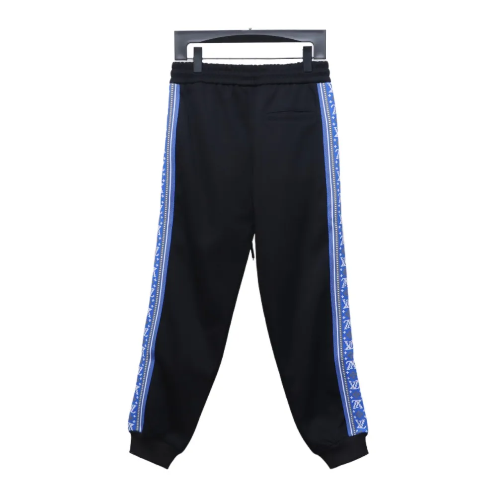 Louis Vuitton Fair Isle blue ribbon striped sports suit Pants