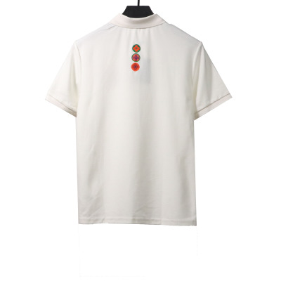  Louis Vuitton four-leaf clover embroidery badge POLO white 02