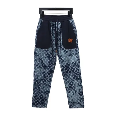 Louis Vuitton full print denim patchwork big pocket trousers 2 01