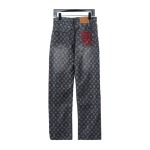 Louis Vuitton full print distressed Jeans