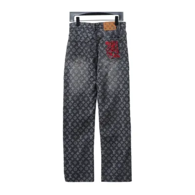 Louis Vuitton full print distressed Jeans 02