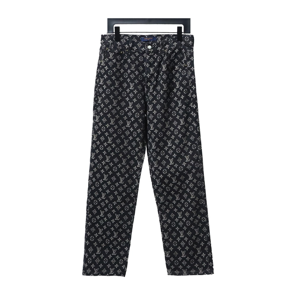  Louis Vuitton full print simple full print jacquard logo Jeans