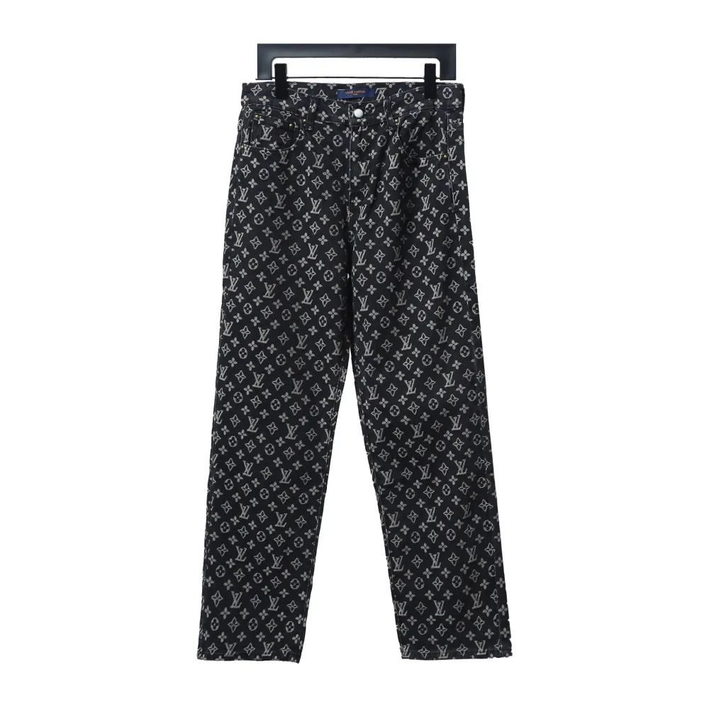  Louis Vuitton full print simple full print jacquard logo Jeans