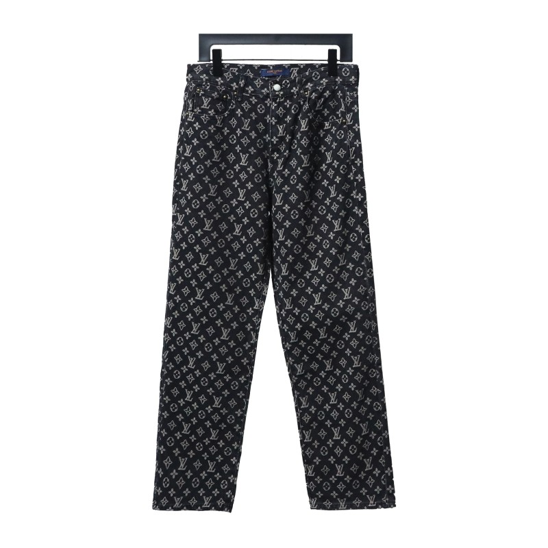  Louis Vuitton full print simple full print jacquard logo Jeans