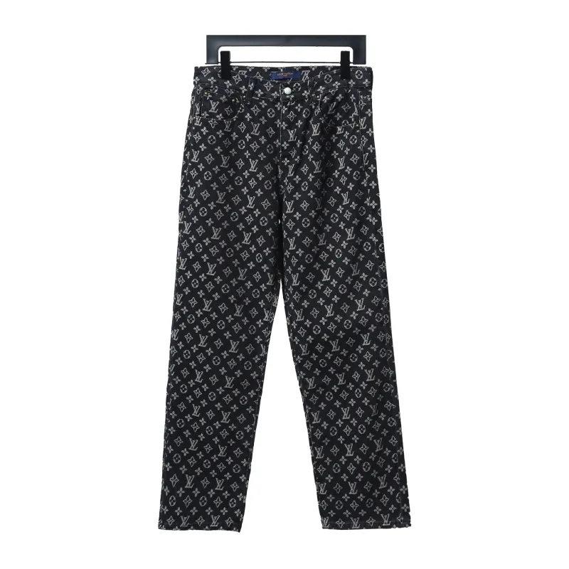  Louis Vuitton full print simple full print jacquard logo Jeans