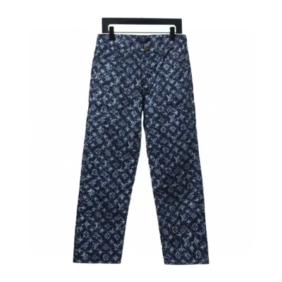 Louis Vuitton full print tie-dye polka dot monogram Jeans 01