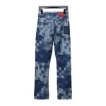 Louis Vuitton fuzzy mosaic checkerboard Jeans