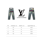  Louis Vuitton graffiti gradient embroidered Jeans