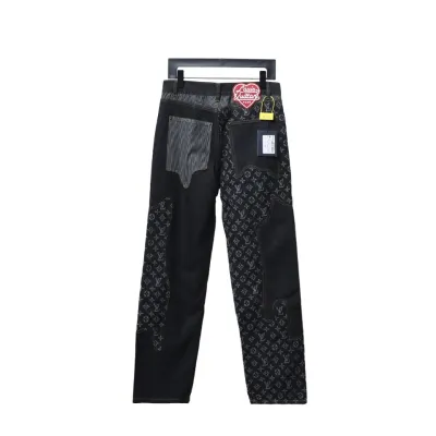 Louis Vuitton joint NIGO patchwork contrast color Jeans 02
