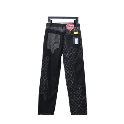 Louis Vuitton joint NIGO patchwork contrast color Jeans 02