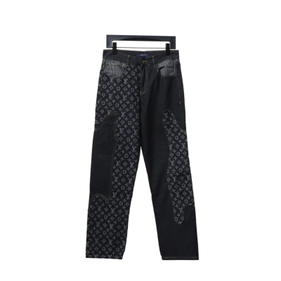 Louis Vuitton joint NIGO patchwork contrast color Jeans 01