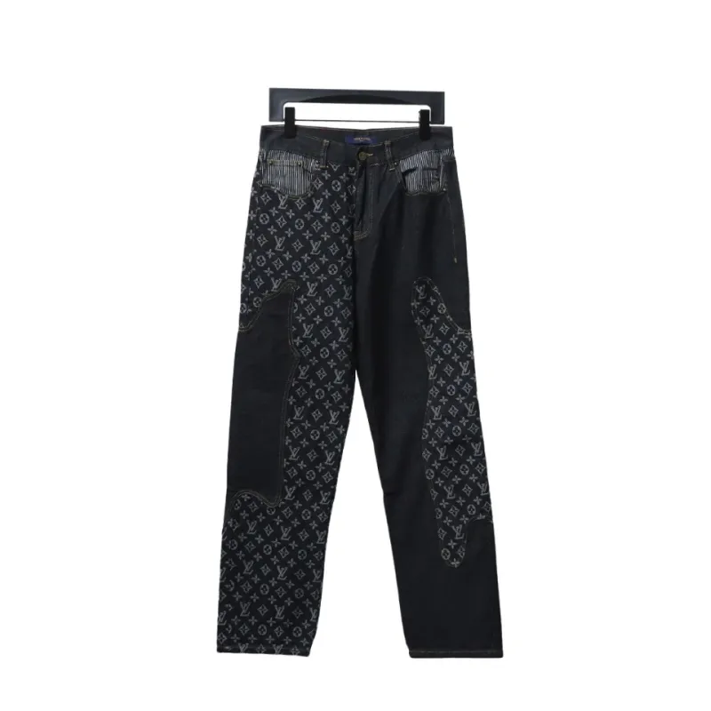 Louis Vuitton joint NIGO patchwork contrast color Jeans