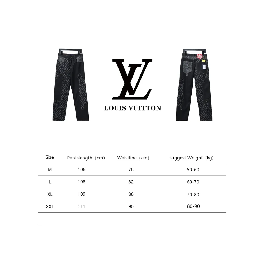 l**is V*t*n joint nigo patchwork contrast color jeans