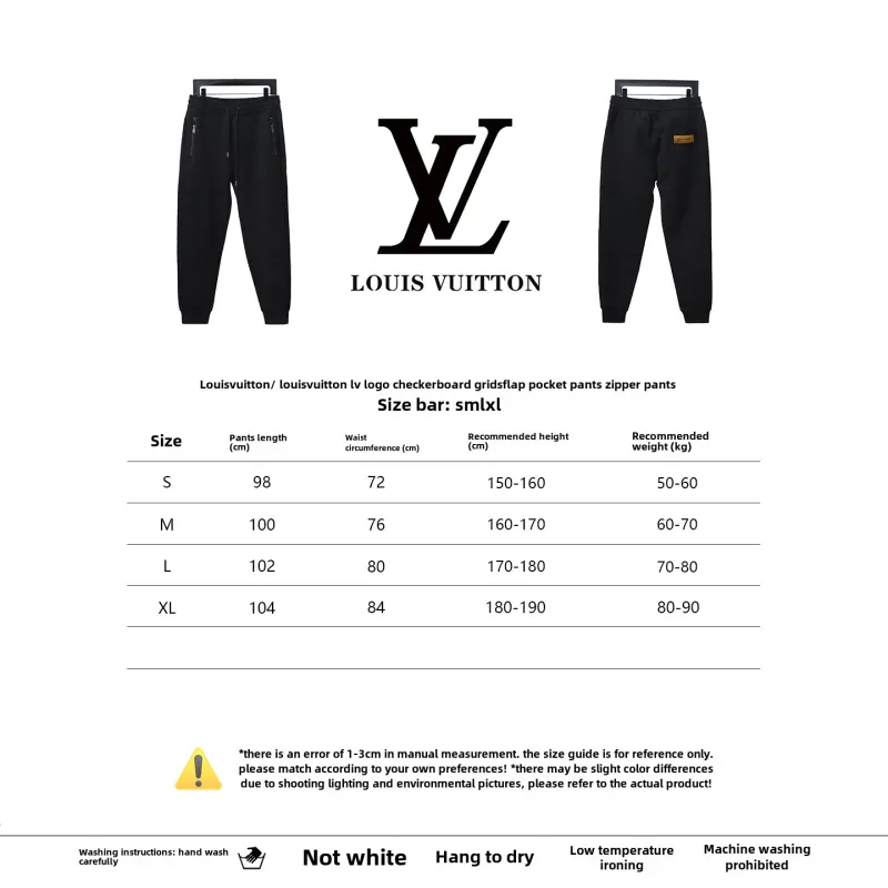 Louis Vuitton logo checkerboard pocket zipper Pants