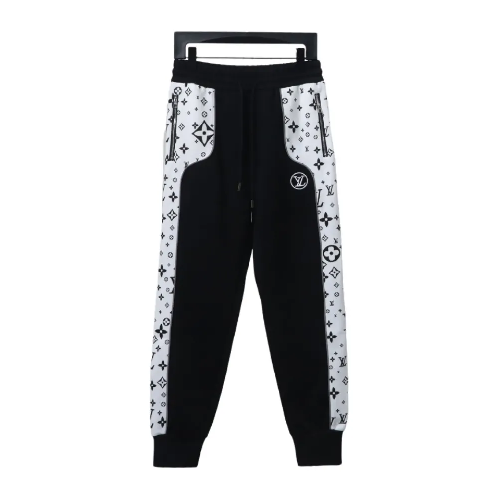 Louis Vuitton logo pocket zipper patchwork Pants
