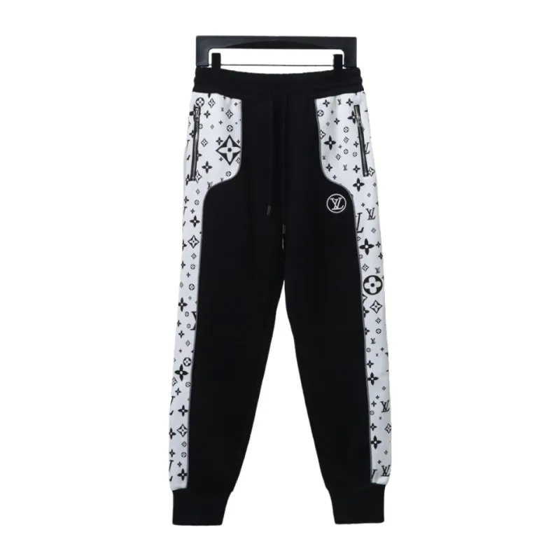 Louis Vuitton logo pocket zipper patchwork Pants