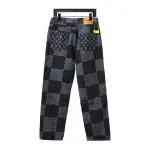  Louis Vuitton NIGOX joint checkerboard full print Jeans 1
