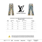  Louis Vuitton retro patchwork rose Jeans