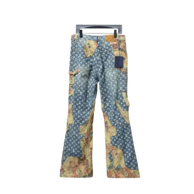 Louis Vuitton retro patchwork rose Jeans 02