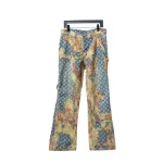  Louis Vuitton retro patchwork rose Jeans