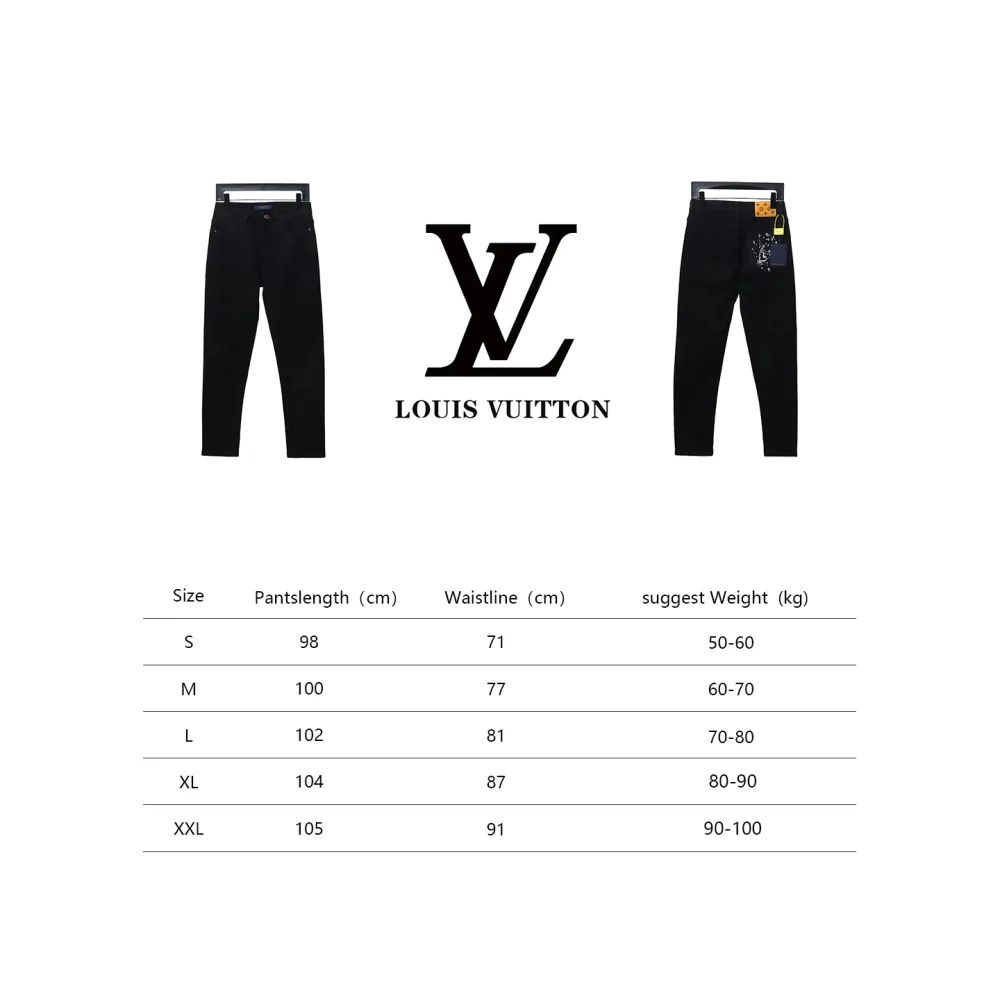 Louis Vuitton scattered embroidery Jeans