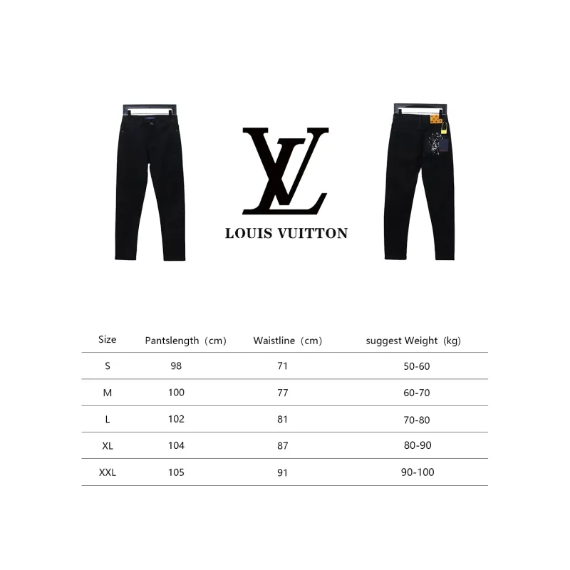 Louis Vuitton scattered embroidery Jeans